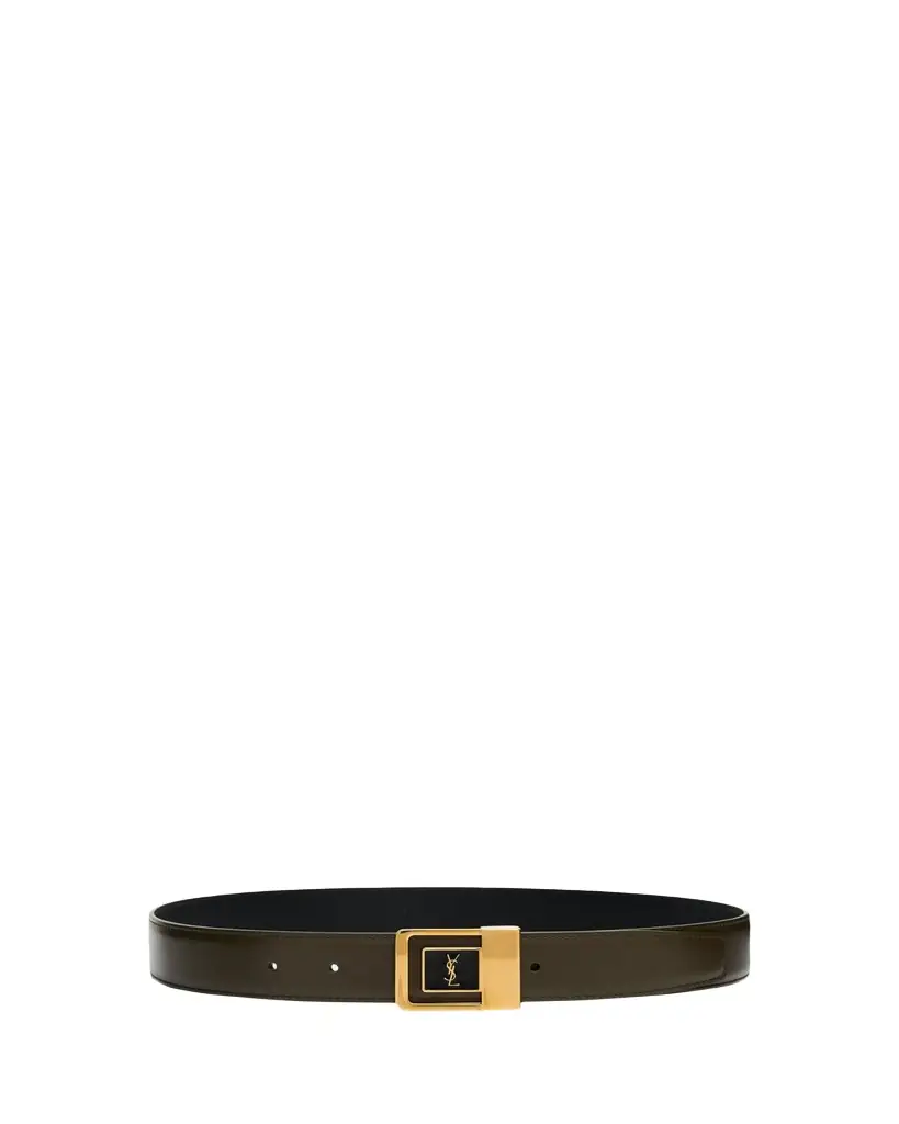 Saint Laurent YSL Buckle Leather Belt