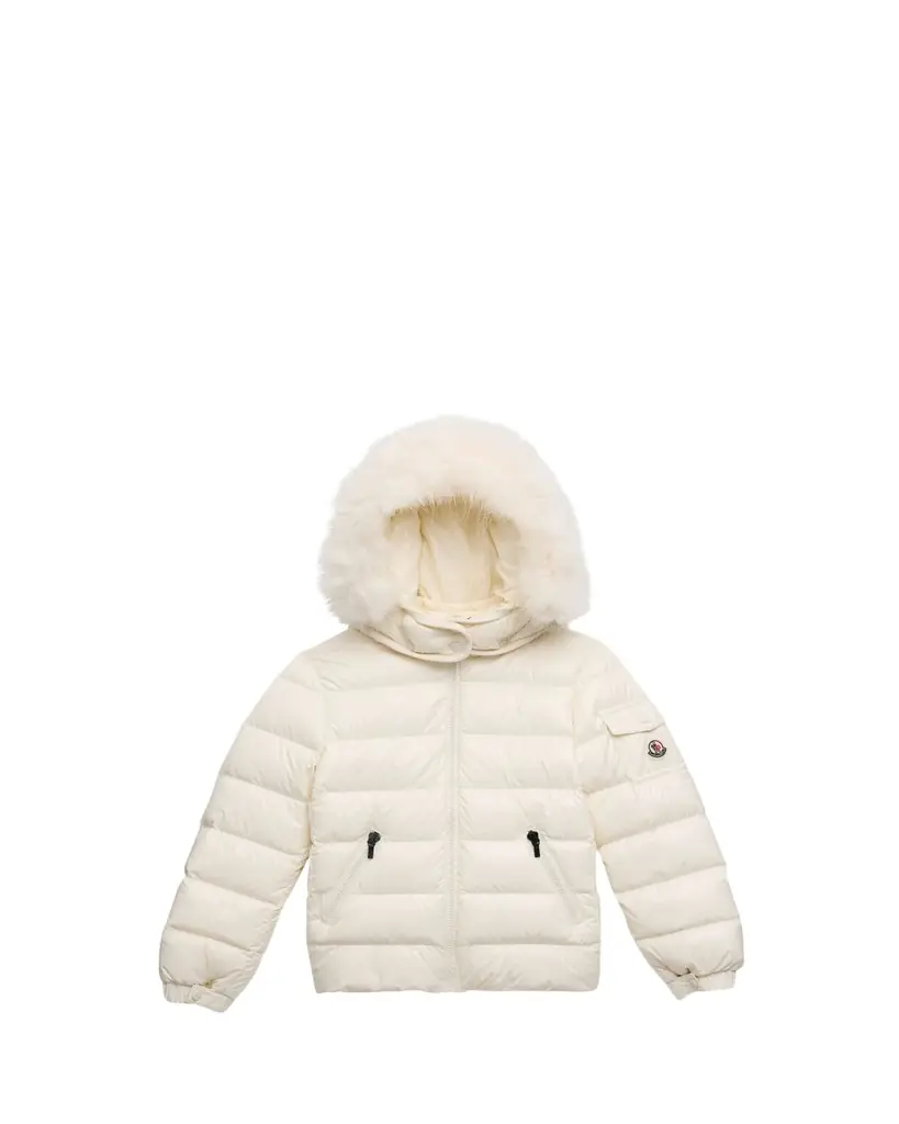 Moncler Kids Bady Faux Fur Quilted Jacket, Size -6