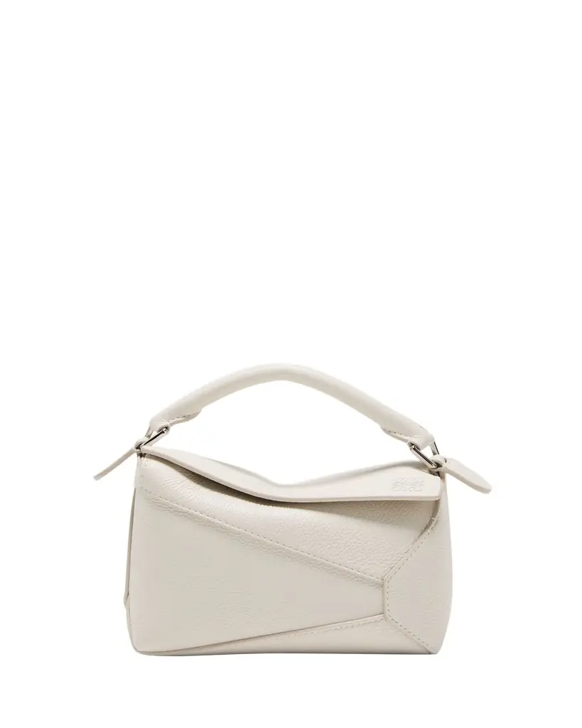 Loewe Puzzle Edge Mini Top-Handle Bag in Grained Leather