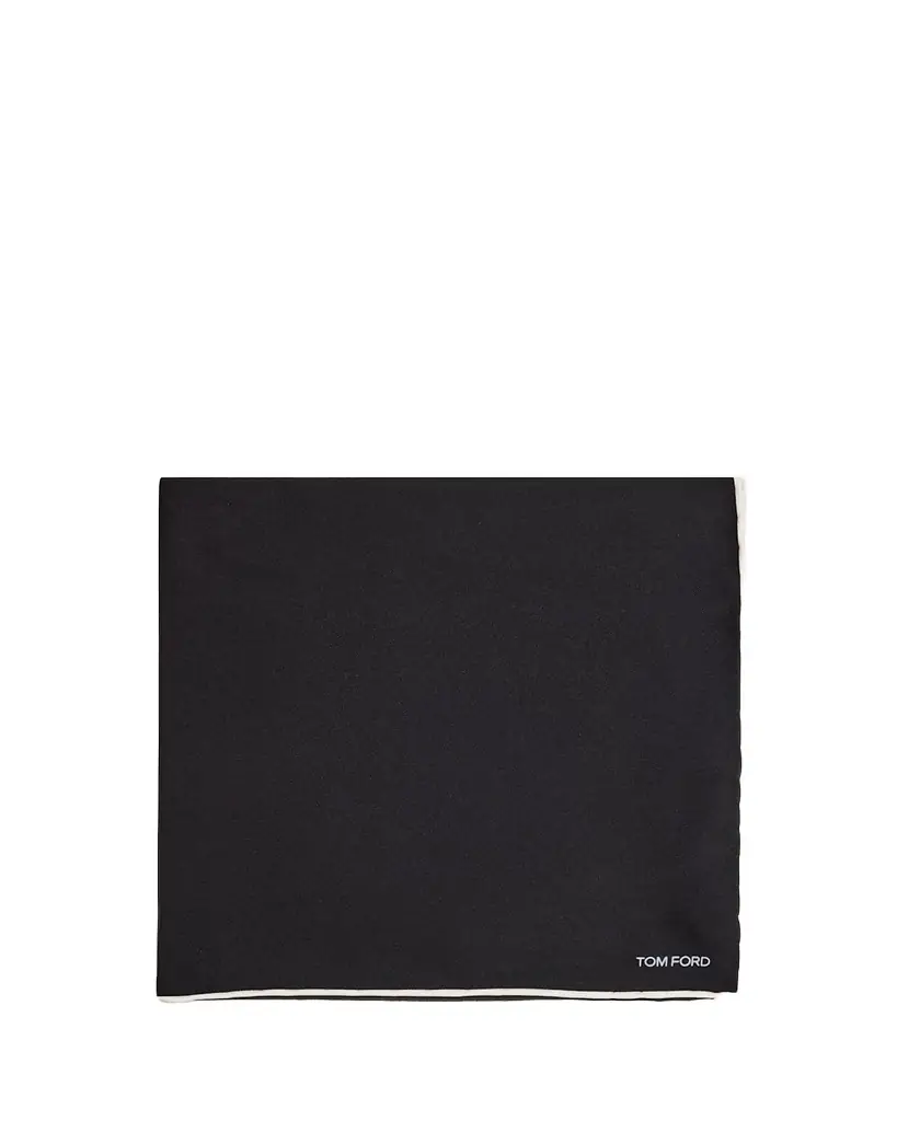 TOM FORD Men's Solid Classic Silk Pocket Square