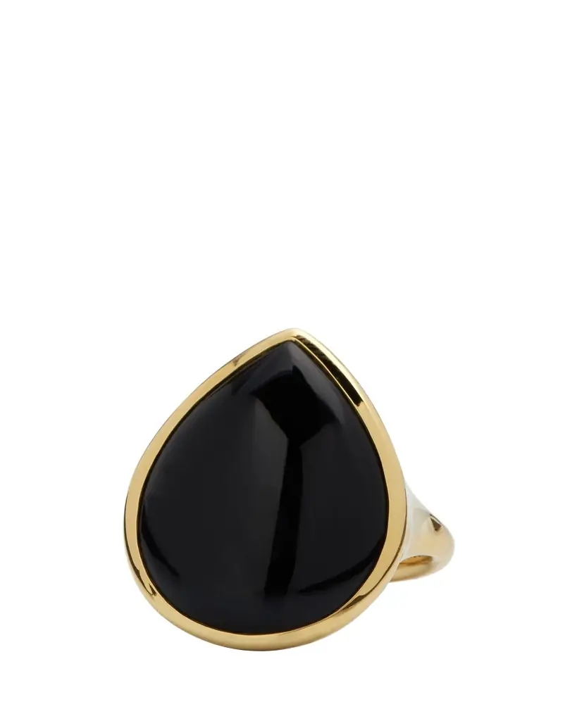 Ippolita 18K Polished Rock Candy Medium Teardrop Ring in Onyx; Size