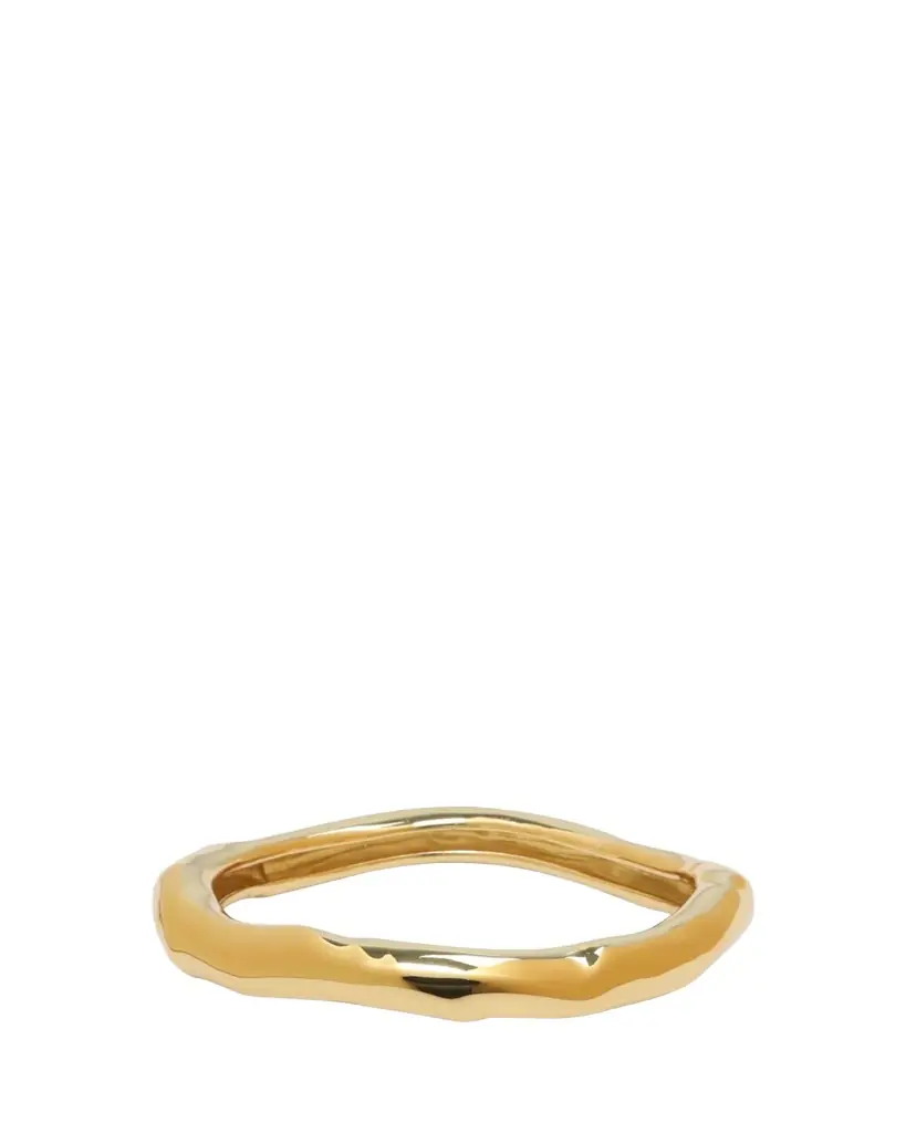 Alexis Bittar Small Molten Gold Bangle Bracelet, Size