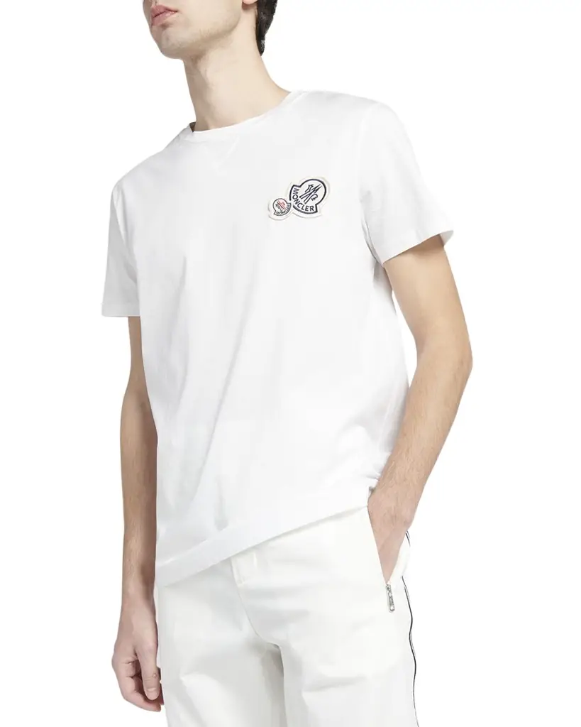 Moncler Men 's Double Logo Cotton Jersey T-Shirt