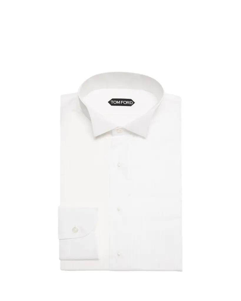 TOM FORD Men's Wingtip Plisse Formal Shirt