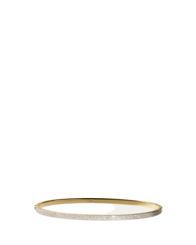Lana 14K Gold Flawless Vanity Diamond Hinge Bangle