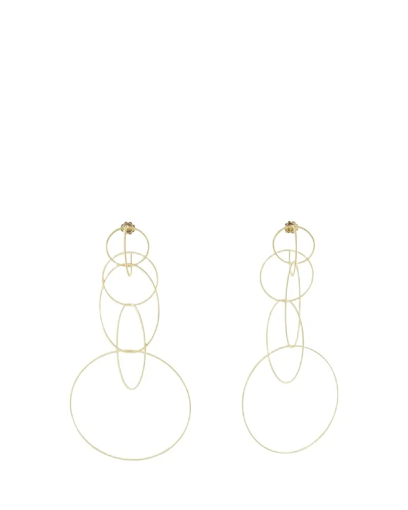 Buccellati Waikiki 18K Yellow Gold Circle Drop Earrings