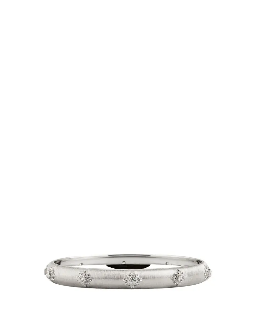 Buccellati Macri Bombé Bangle, White Gold, 8mm
