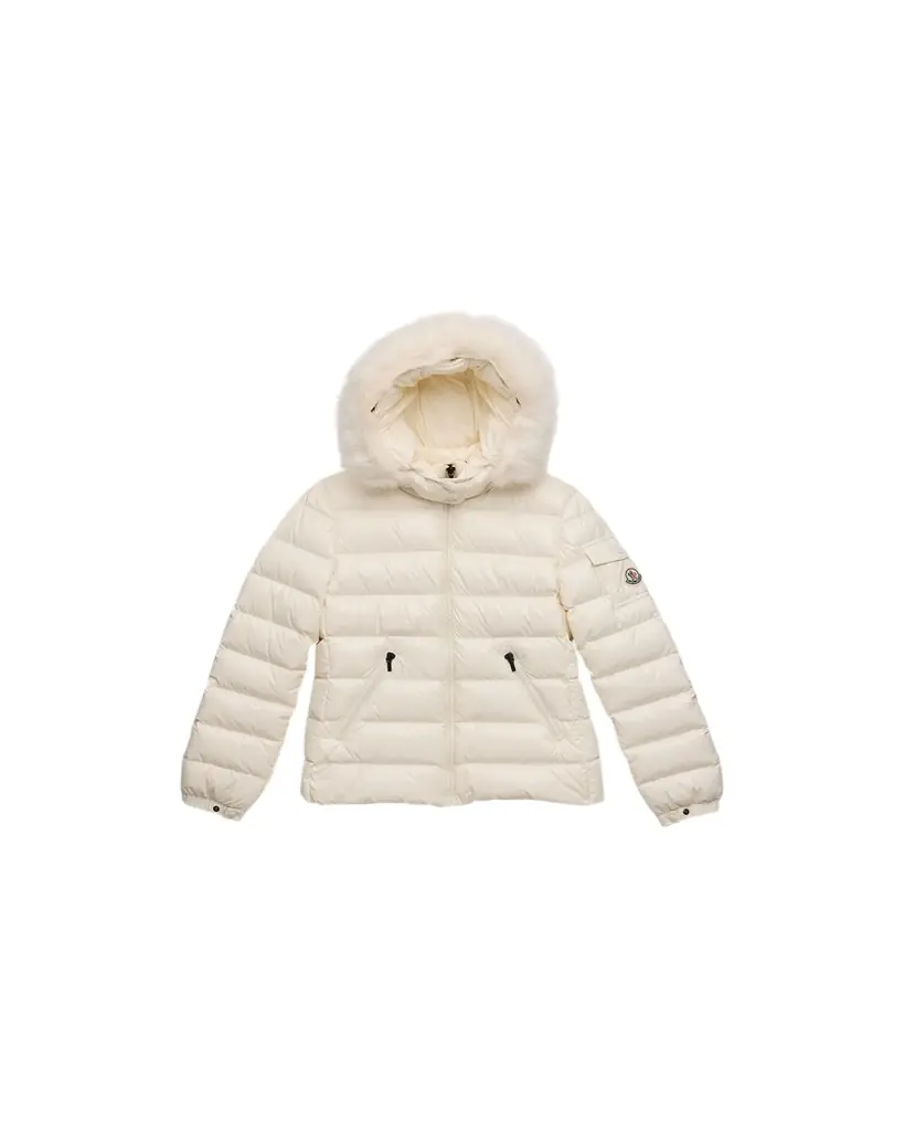 Moncler Kids Bady Faux Fur Quilted Jacket, Size 8-14