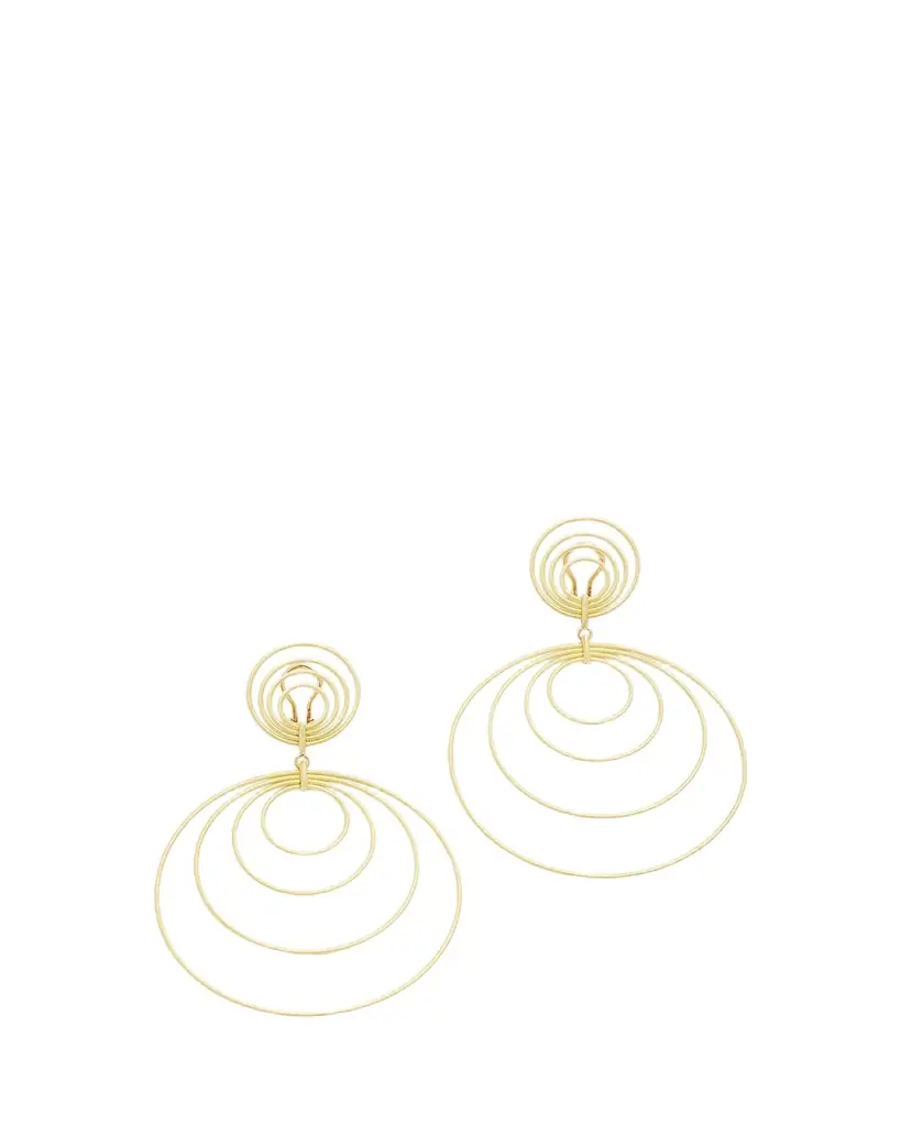 Buccellati Waikiki 18K Yellow Gold Circle Drop Earrings