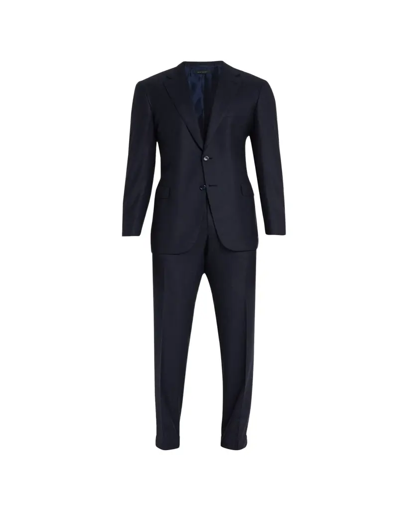 Brioni Men's Brun Wool Micro Check Suit