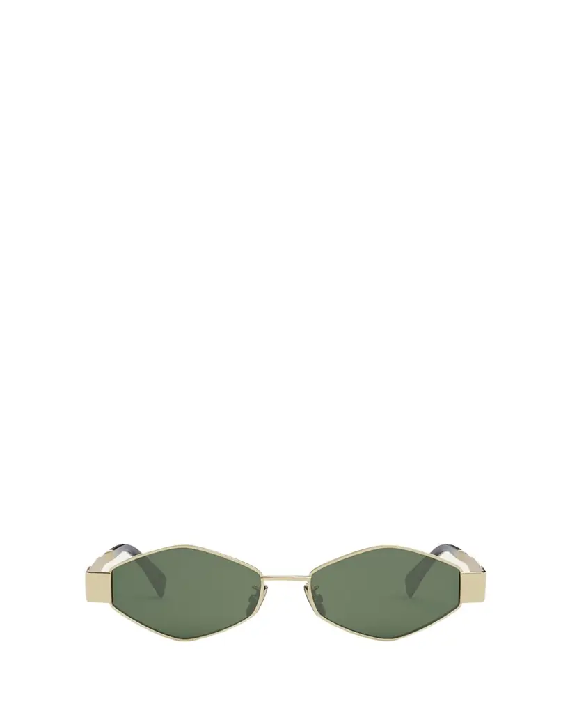 Celine Triomphe Round Metal & Acetate Sunglasses