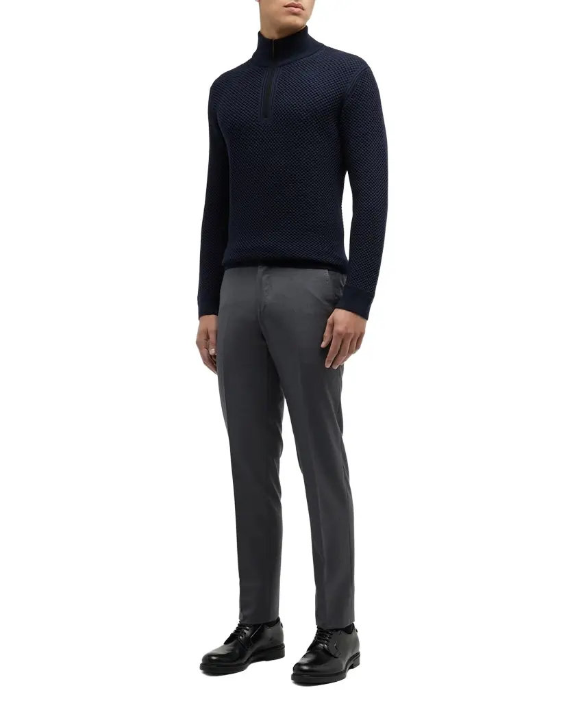 ZEGNA Men's Trofeo Slim-Straight Trousers