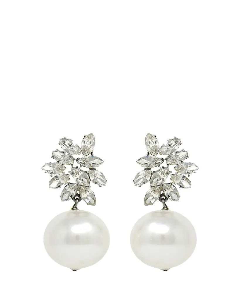 Ben-Amun Crystal Pearly Drop Earrings