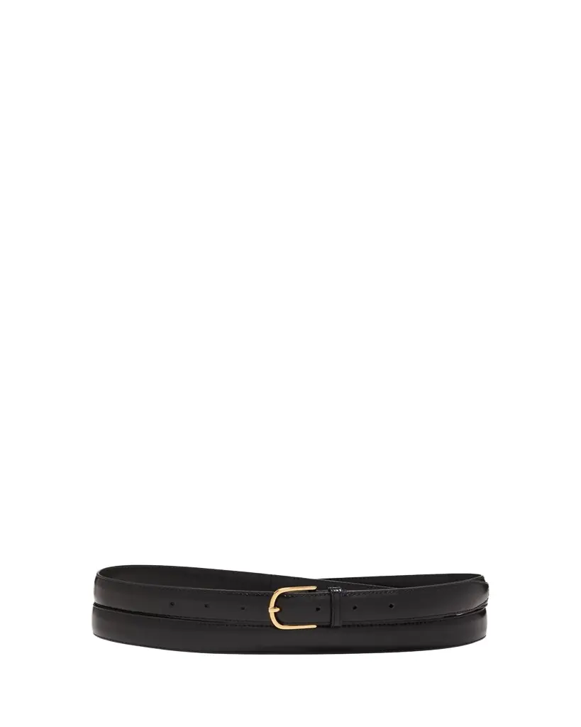 Toteme Black Slim Trouser Leather Belt
