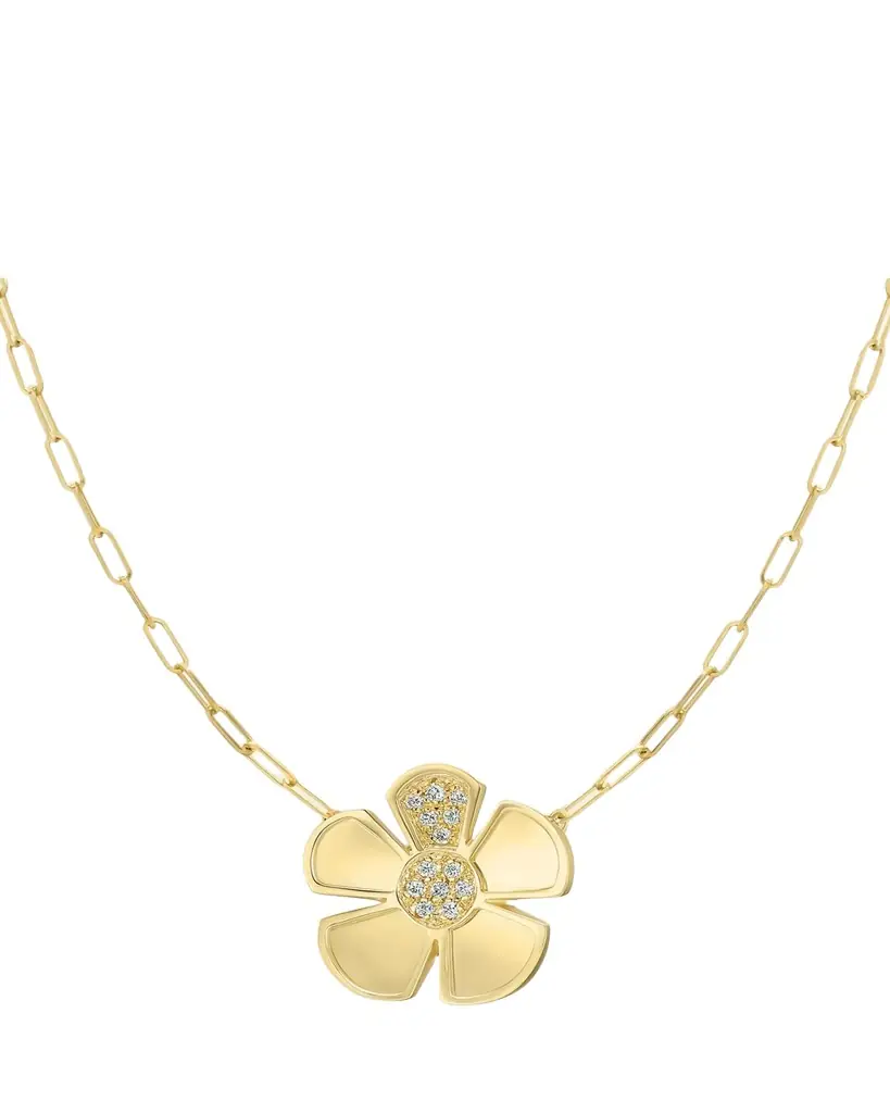 L. Klein 18k Gold Alessia Diamond Pendant Necklace