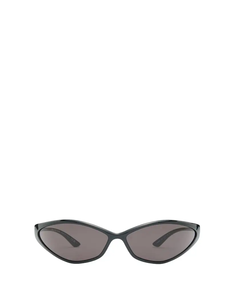 Balenciaga 90s Oval Injected Nylon Wrap Sunglasses