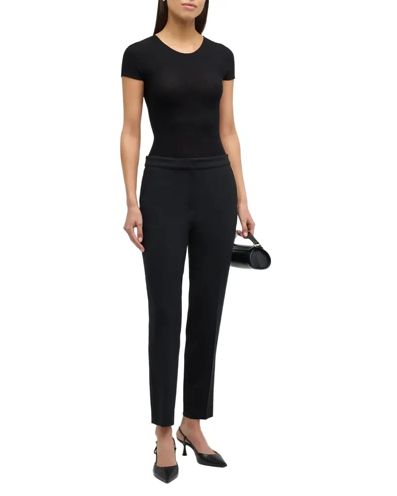 Giorgio Armani Scoop-Neck Short-Sleeve Tee, Black
