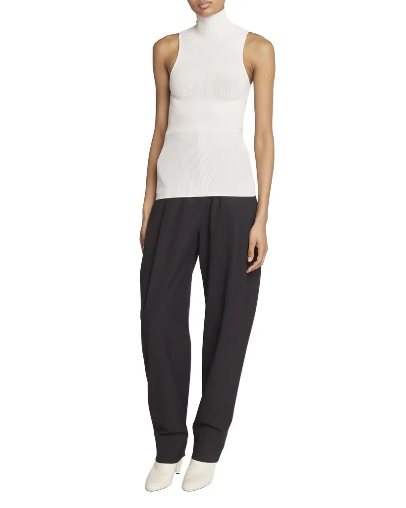 Proenza Schouler Matte Viscose Knit Ribbed Top