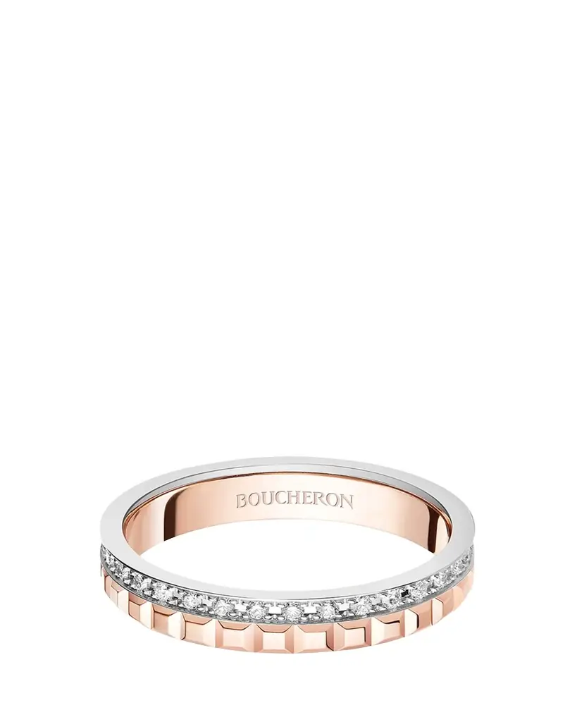 Boucheron Rose Gold and White Gold Quatre Diamond Ring