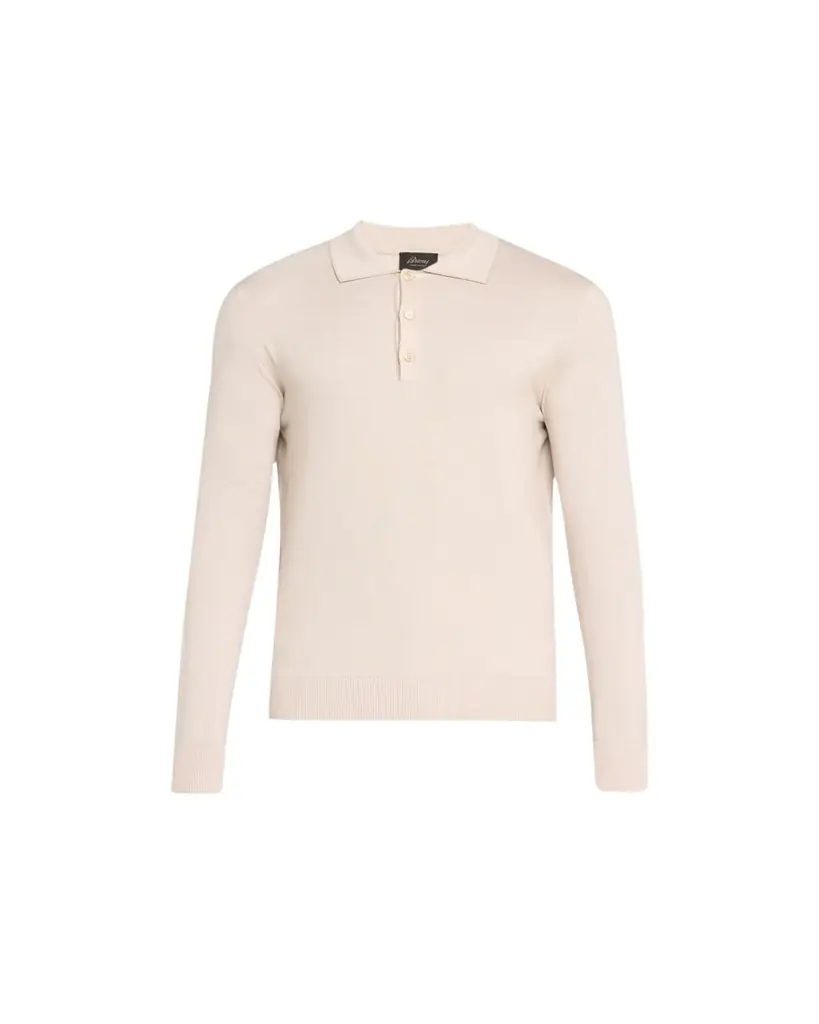 Brioni Men's Wool-Silk Polo Shirt