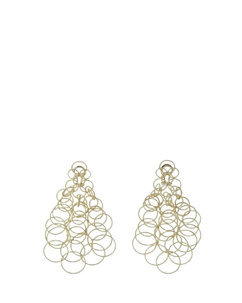 Buccellati Hawaii 18k Gold Long Pendant Earrings, 9cm
