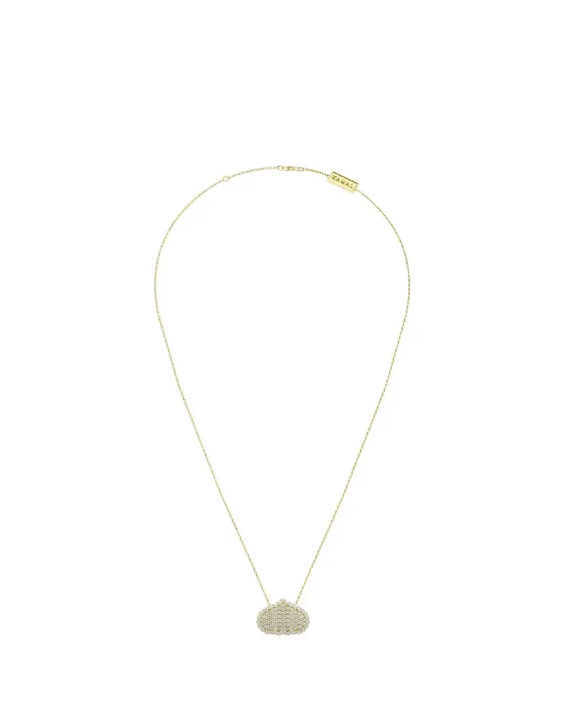 KAMAL Eye Adore Diamond Pave Pendant Necklace, 15mm