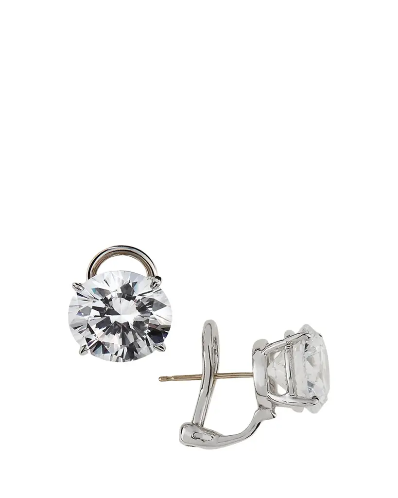 Fantasia by DeSerio CZ Round Stud Earrings, 10.00 TCW
