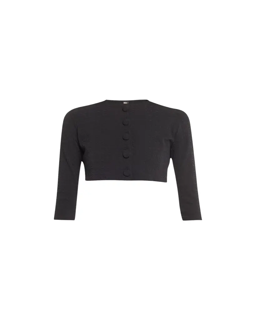 Lisa Marie Fernandez Seersucker Cropped Cardigan