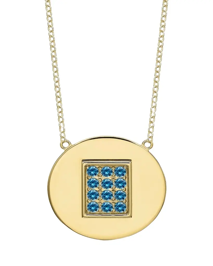 Tracee Nichols 14K Gold Aquamarine Birthstone Necklace