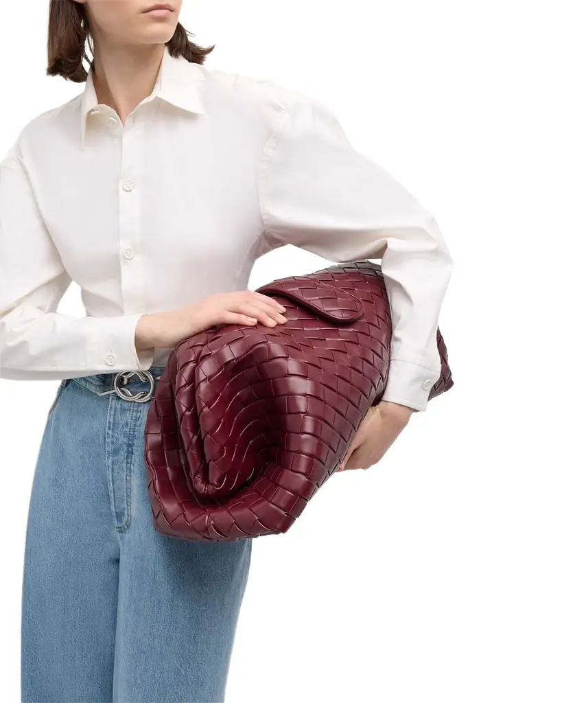 Bottega Veneta Maxi Lauren 1980 Leather Clutch Bag