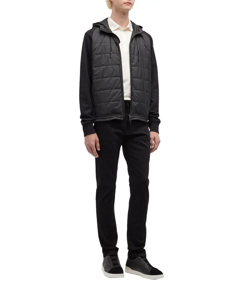 ZEGNA Men's 5-Pocket Black Wash Denim Jeans