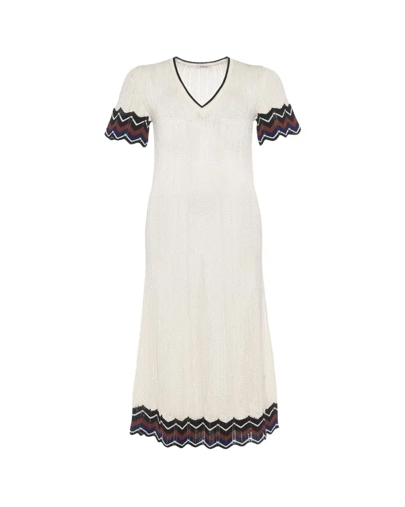 Eres Luna Chevron Striped Knit Maxi Dress