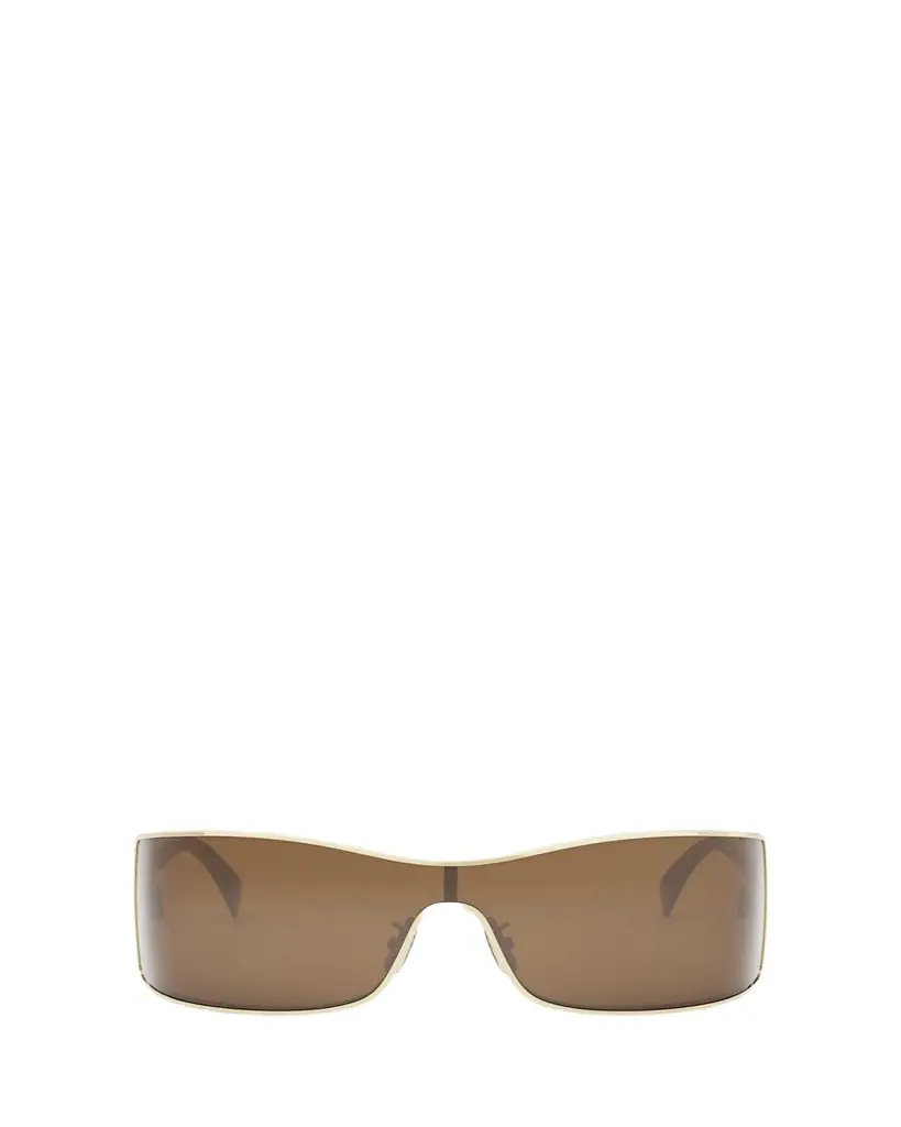 Celine Maxi Triomphe Metal Rectangular Shield Sunglasses