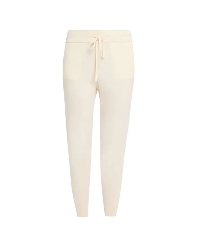 Arlotta Cashmere Cashmere Drawstring Sweatpants with Ribbed Ankle Cuffs