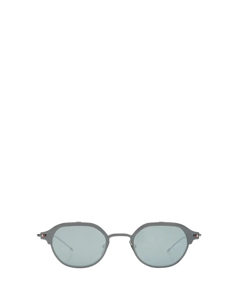 Thom Browne Men's Titanium Round Clip-On Sunglasses
