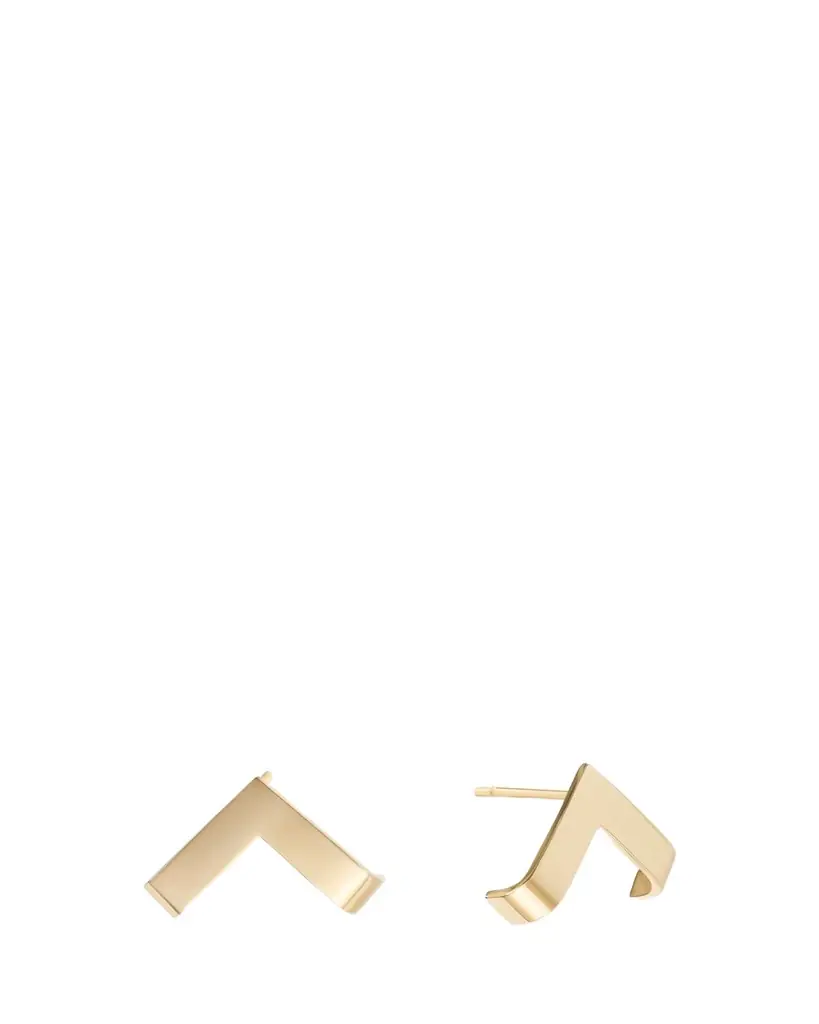 Lana 14K Gold Wrapped V Cuff Earrings