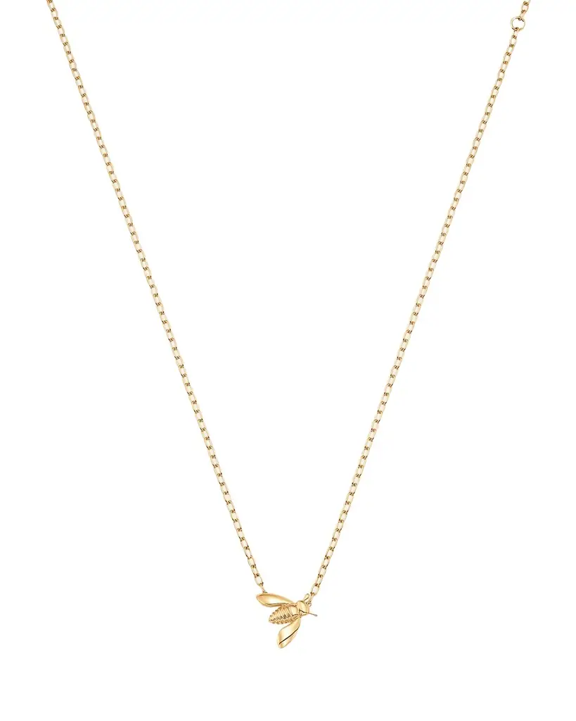 Sara Weinstock 18K Yellow Gold Queen Bee Extra Petite Pendant Necklace, 16"L