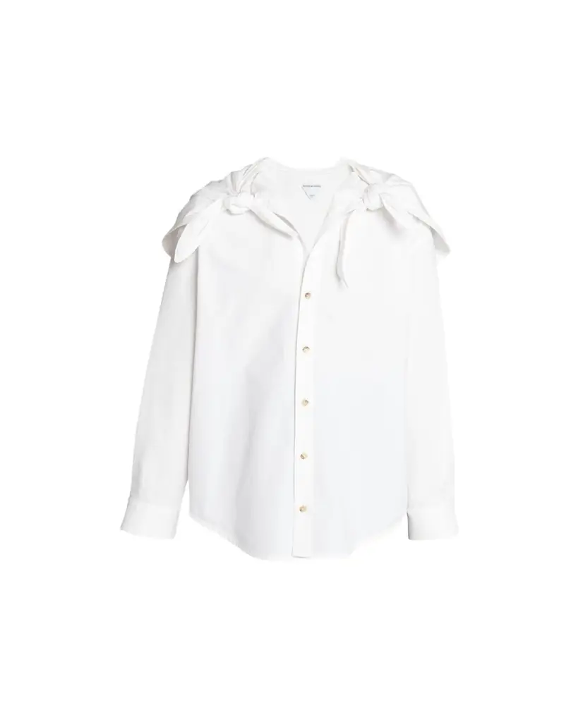 Bottega Veneta Knotted Compact Cotton Canvas Button Down Shirt