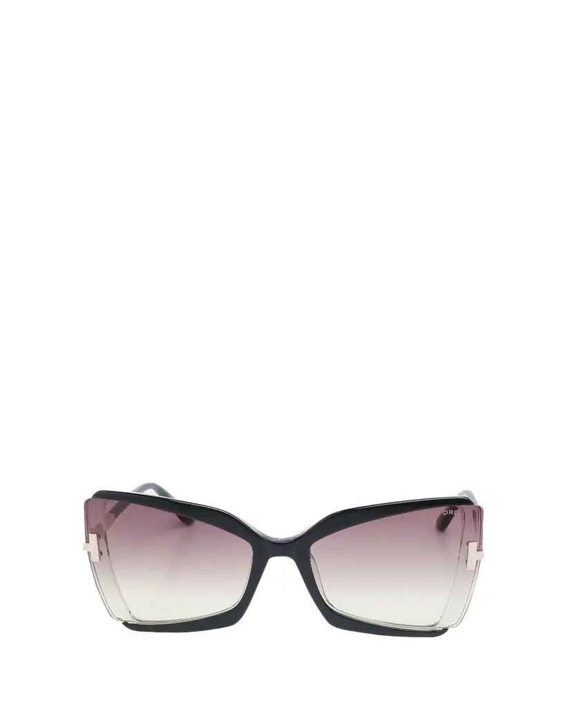 TOM FORD Gia Semi-Rimmed Acetate Butterfly Sunglasses