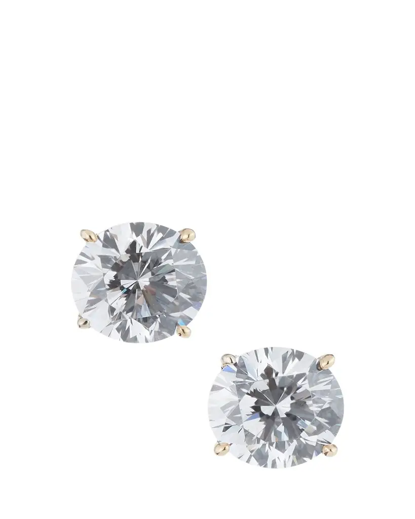 Fantasia by DeSerio 14K Yellow Gold 3.5ct Stud Earrings