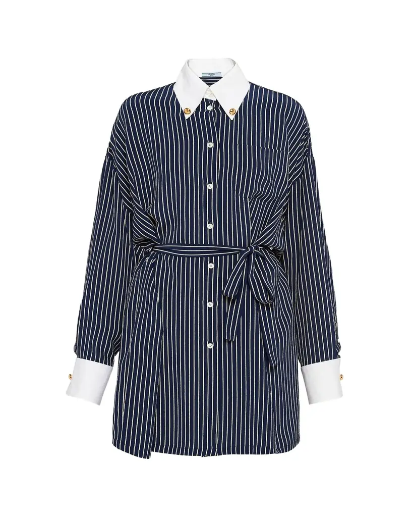 Prada Marocaine Stripe Oversized Shirt