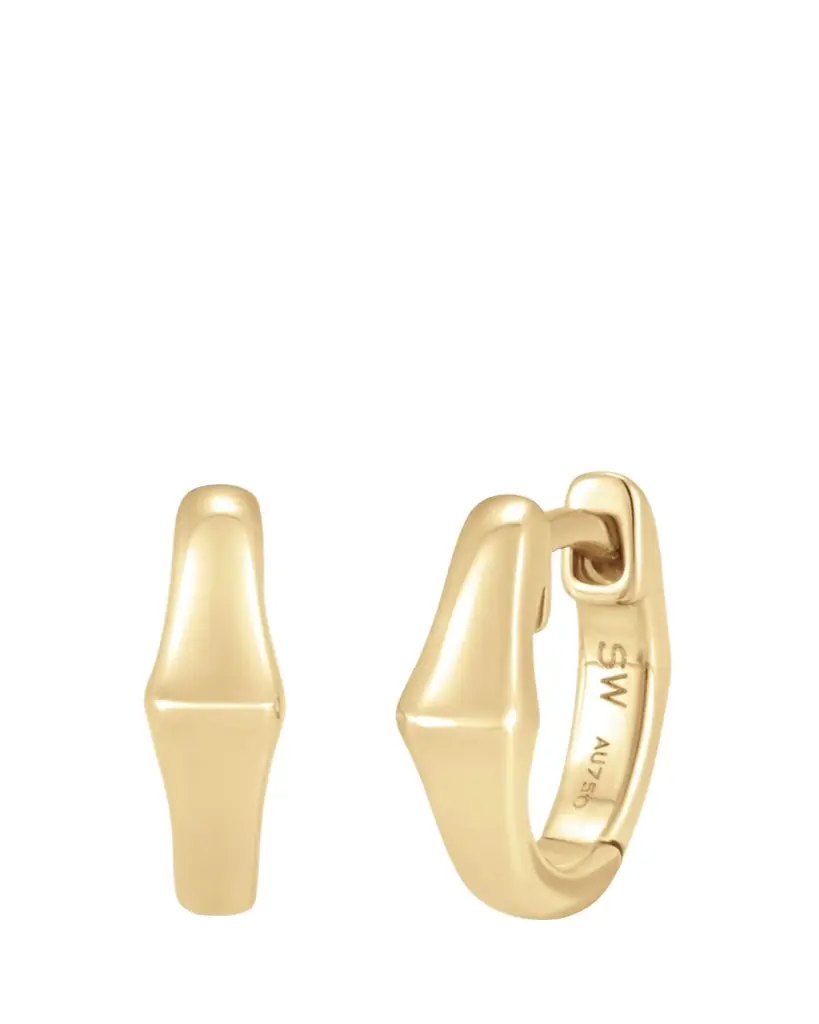 Sara Weinstock 18K Yellow Gold Lucia Huggie Earrings
