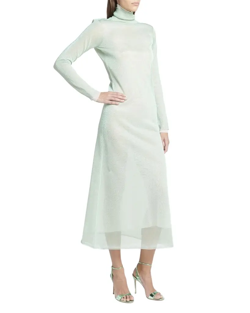 Giorgio Armani Double-Layer Open-Back Lurex Jersey Midi Dress