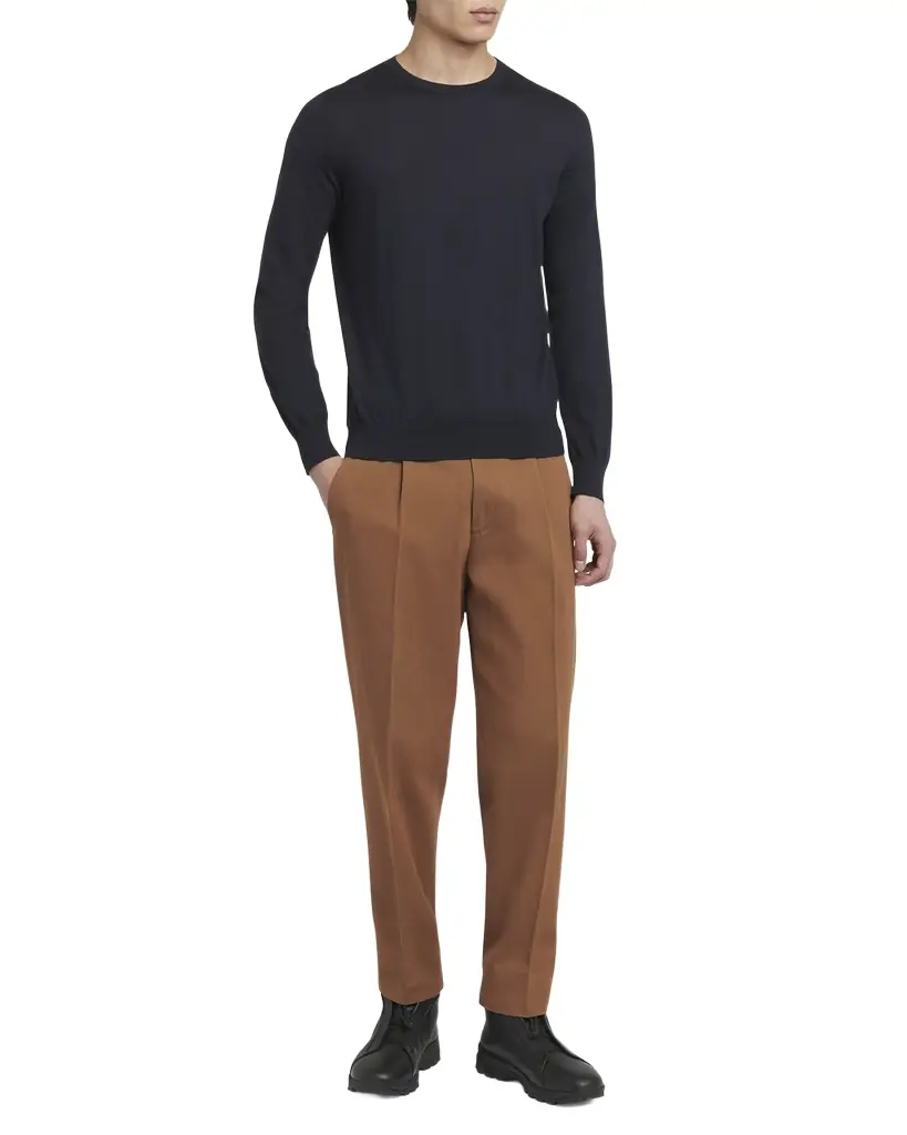 ZEGNA Men's Cashmere Crewneck Sweater