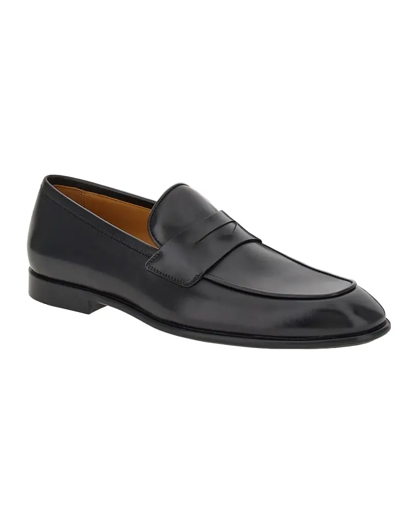Ferragamo Men's Funes Leather Penny Loafers