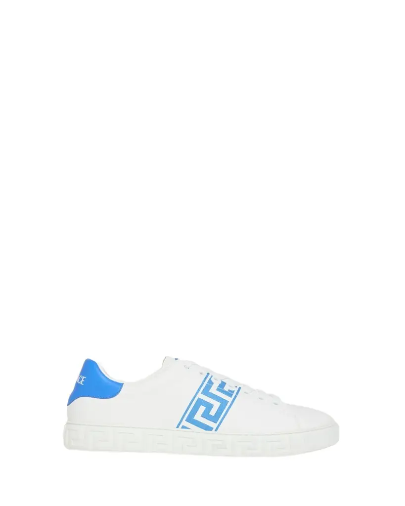 Versace Men's La Greca Leather Low-Top Sneakers