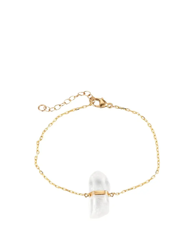JIA JIA Crystal Quartz Gold Chain Bracelet