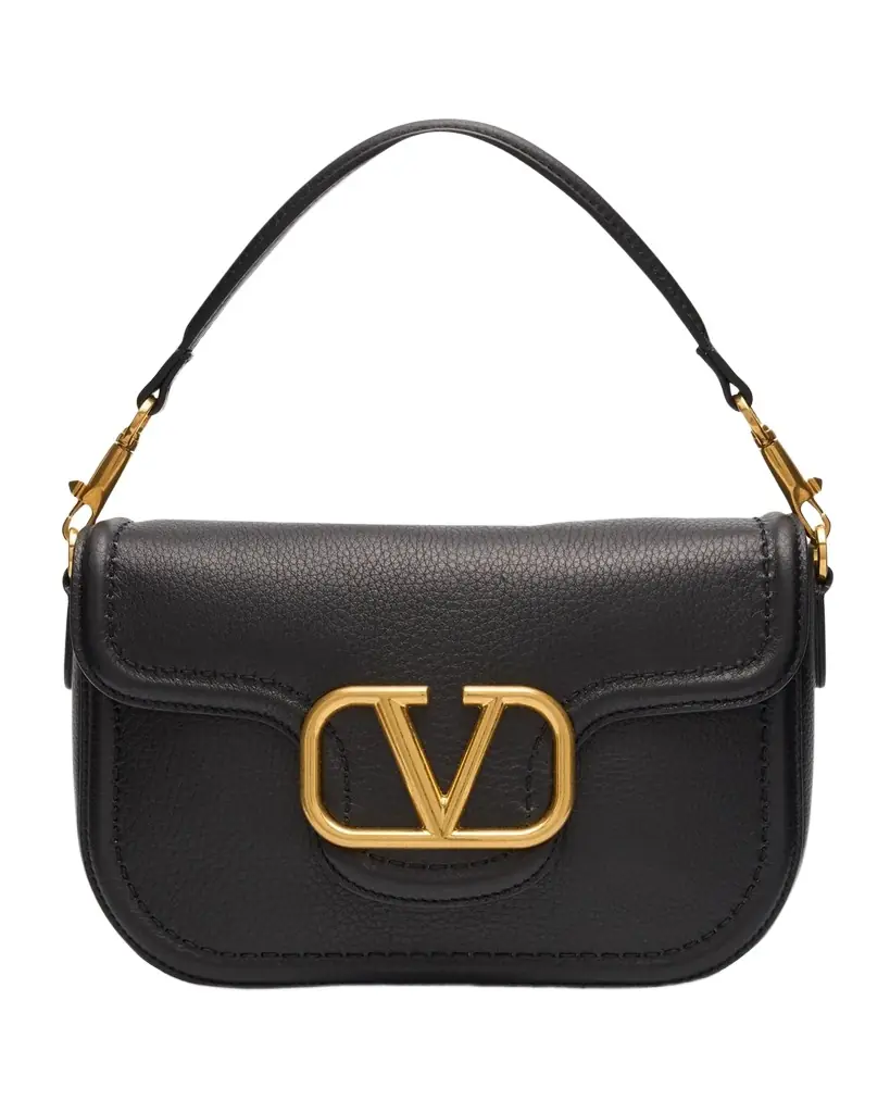Valentino Garavani Loco VLOGO Flap Leather Shoulder Bag