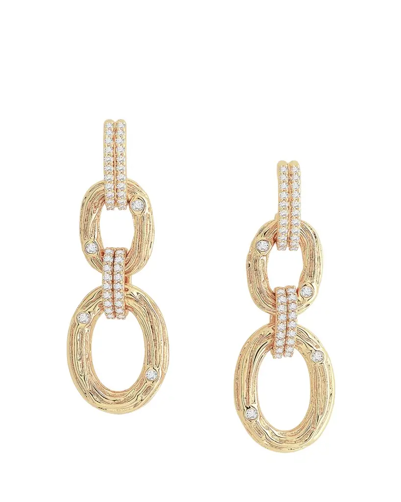 Anabel Aram Jewelry Cubic Zirconia Enchanted Forest Chain Earrings