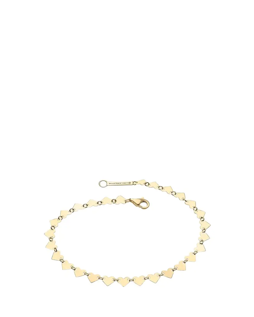 Lana 14K Gold Laser Heart Chain Bracelet